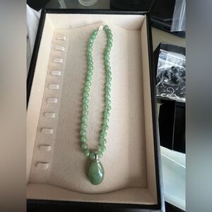 Vintage Jade and Sterling Necklace